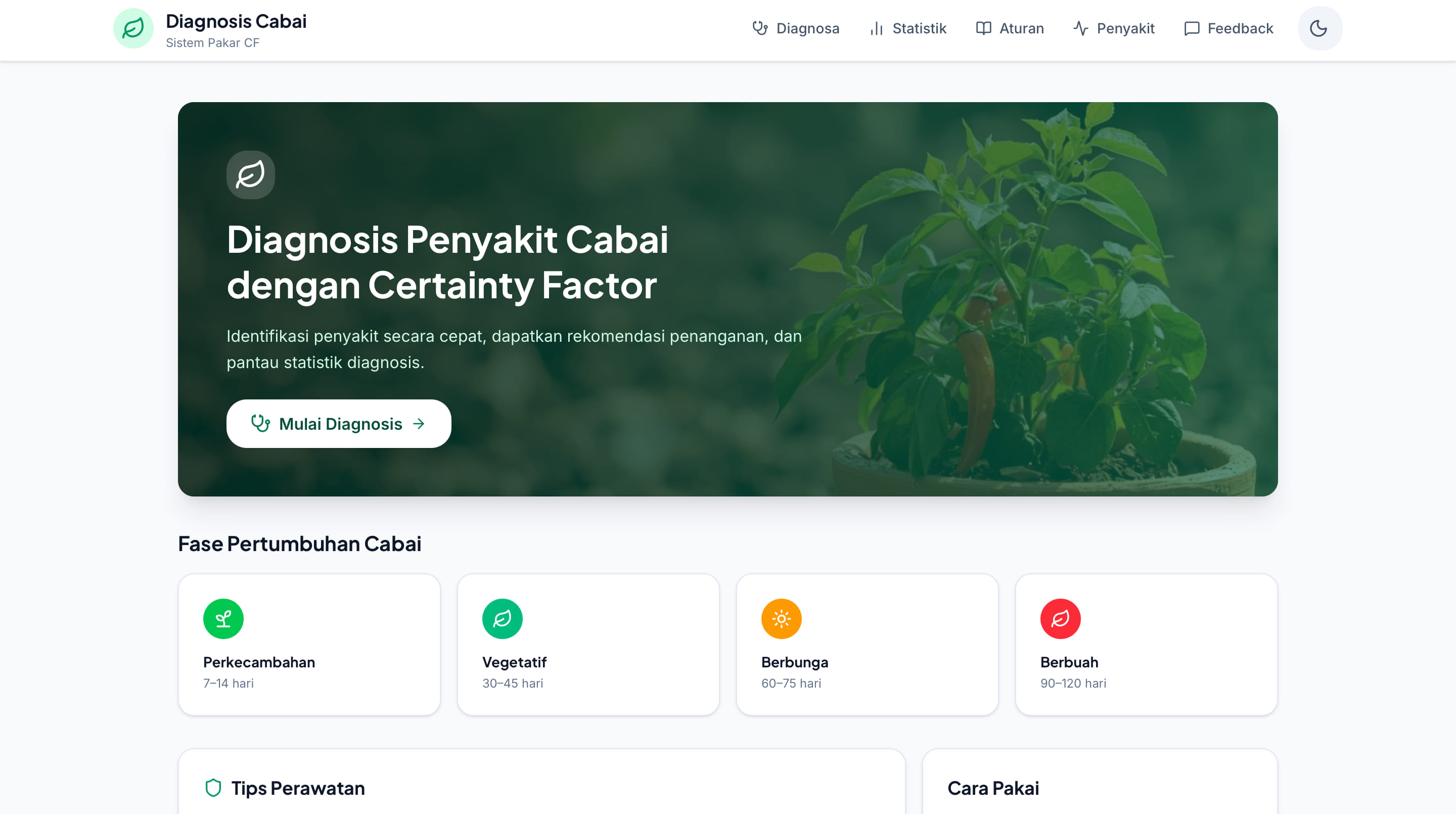 Chili Plant Disease Diagnosis Expert System