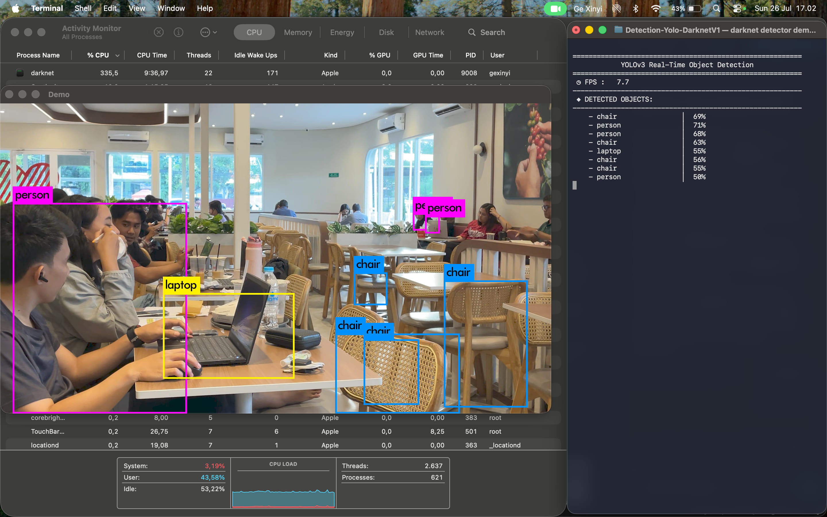 YOLO Object Detection with Darknet
